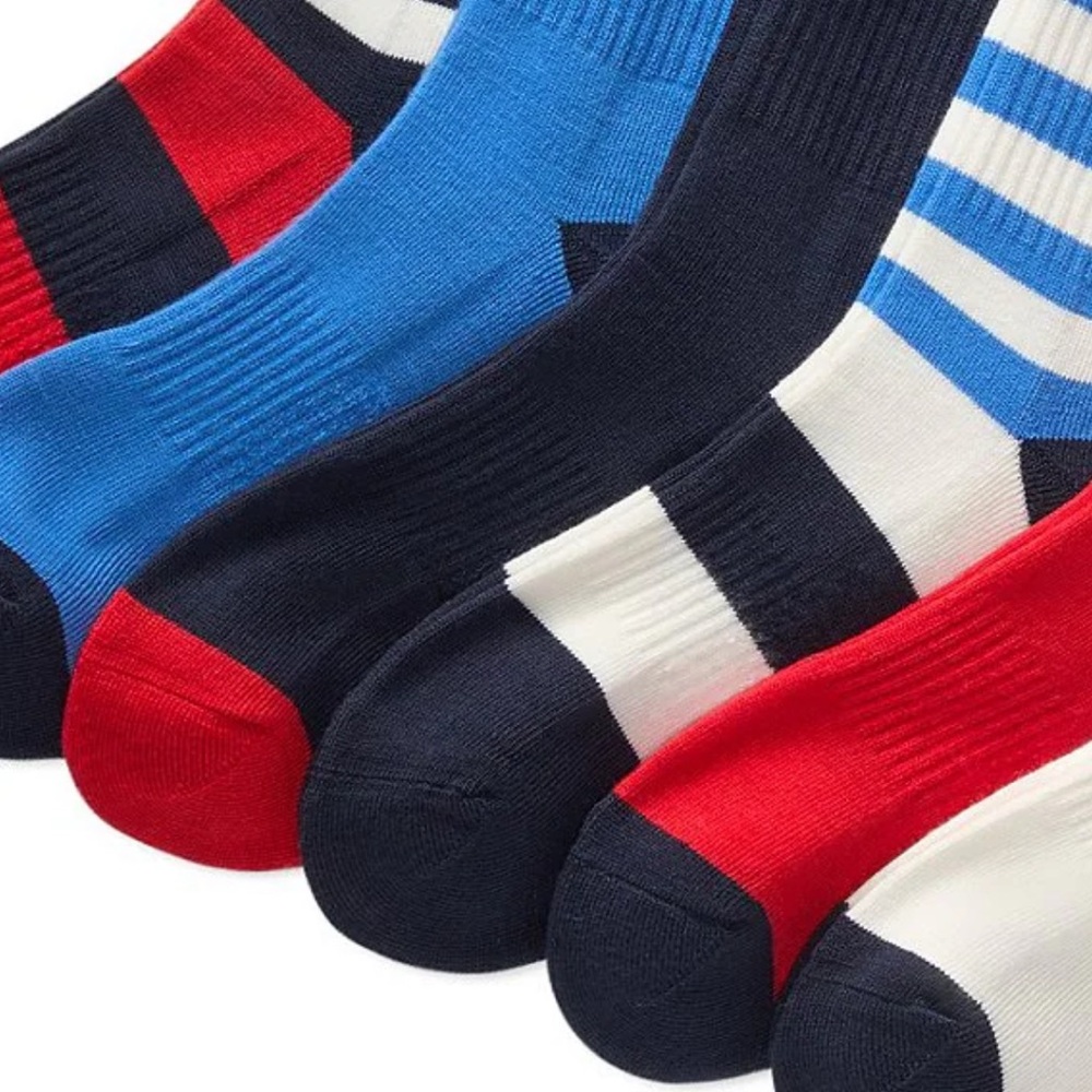Polo Ralph Lauren Polo USA Crew 6-Pack Socks - Picture 2 of 6